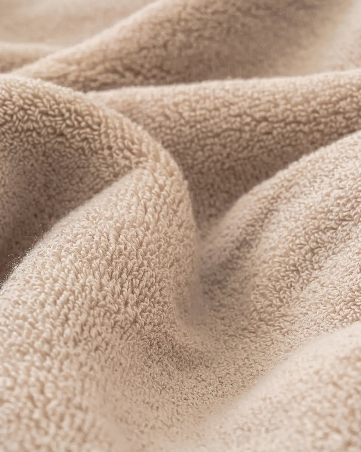Close-up of sandshell modal cotton with a soft texture