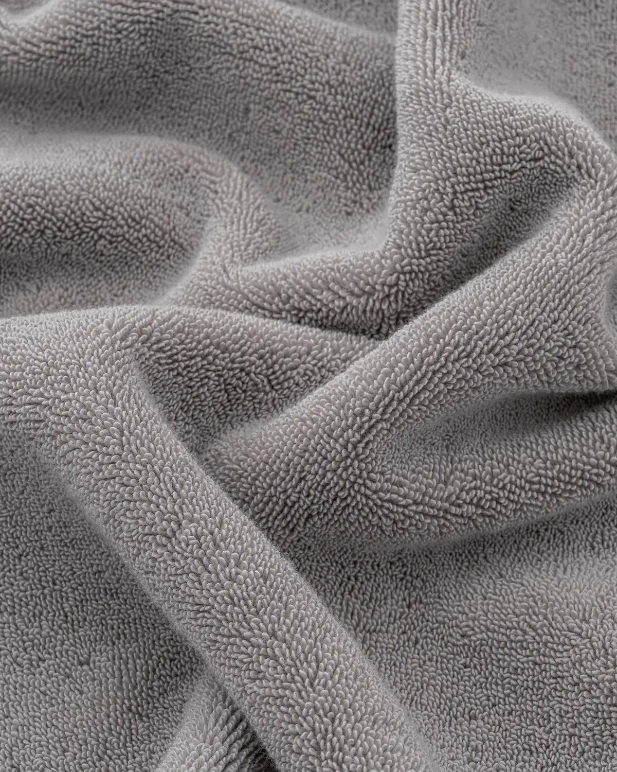 Close-up of opal gray classic turkish towel 