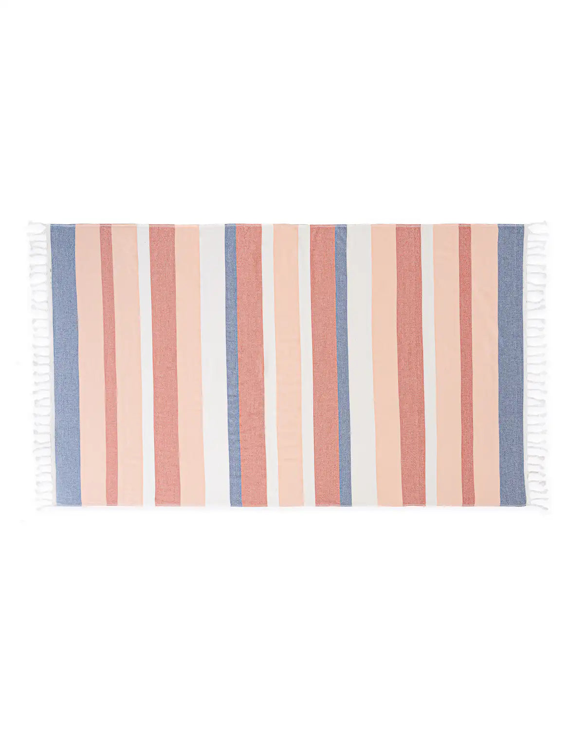 Soft Gradient Striped Beach & Pool Towel with multicolor pattern on a white background