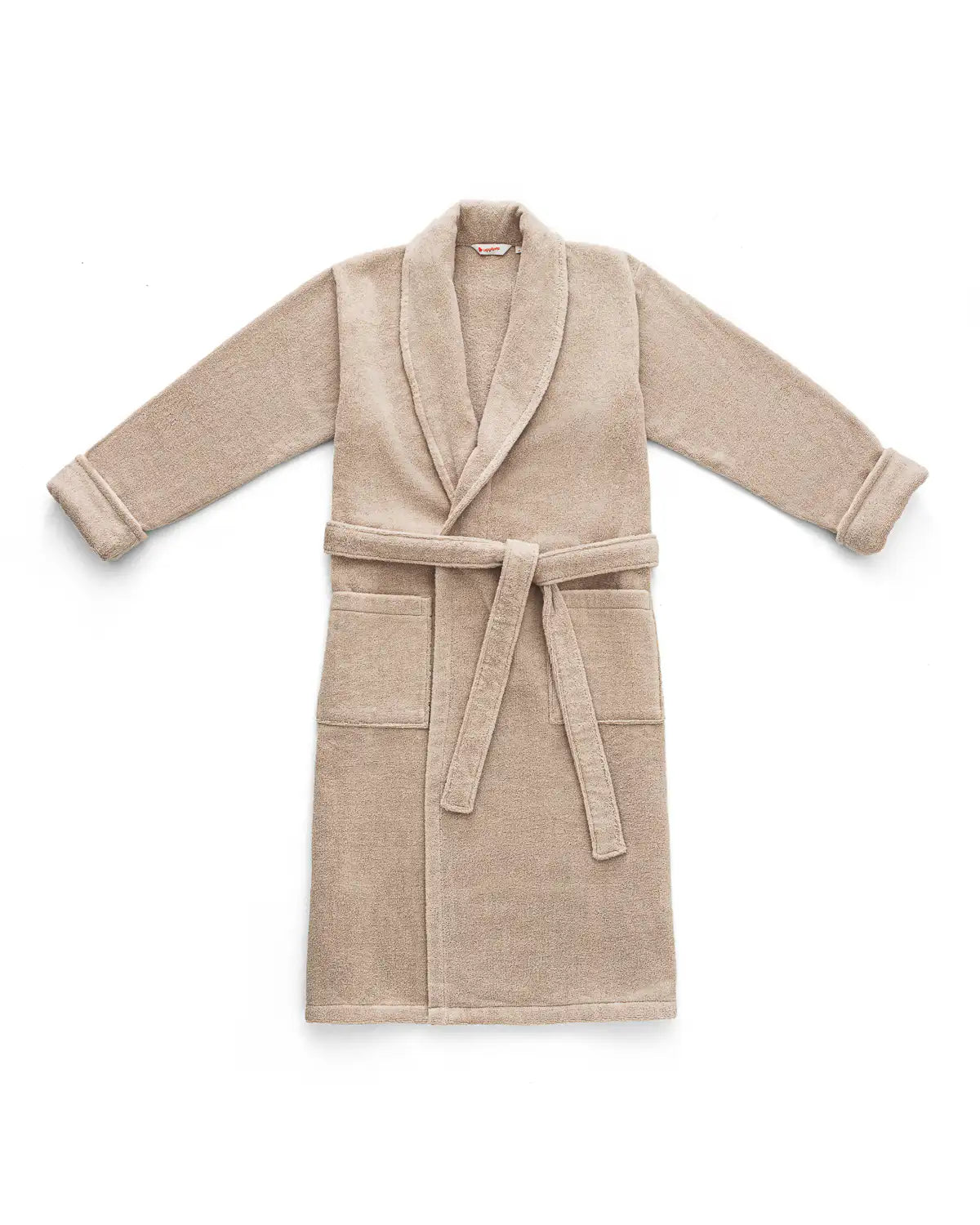 Sandshell ultrasoft bathrobe on a white background
