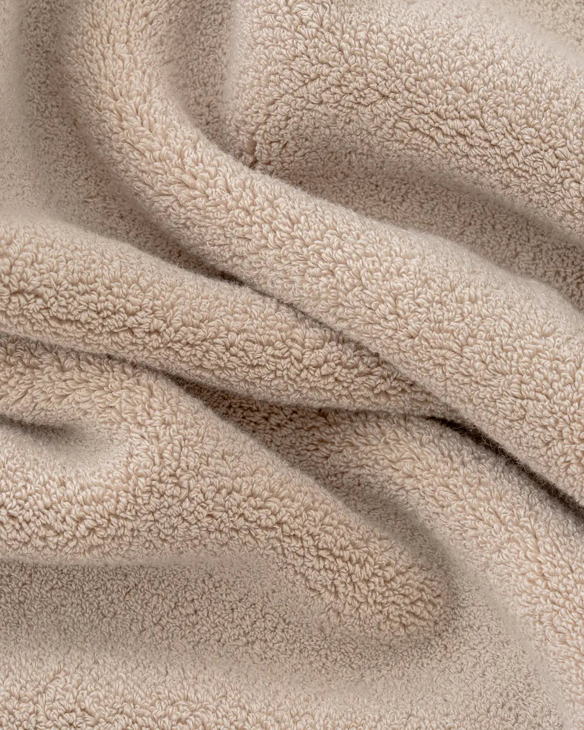 Close-up of ultrasoft cotton towel with a soft texture
