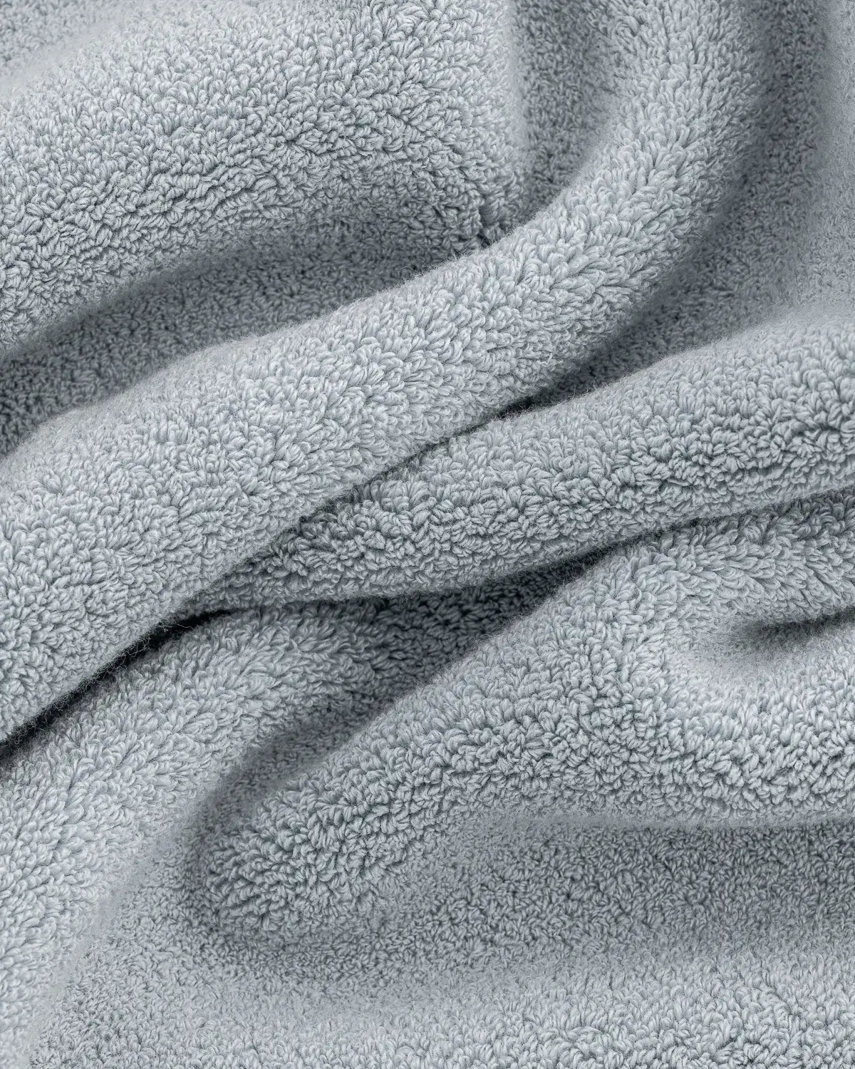 Close-up of textured sky blue ultrasoft cotton towel