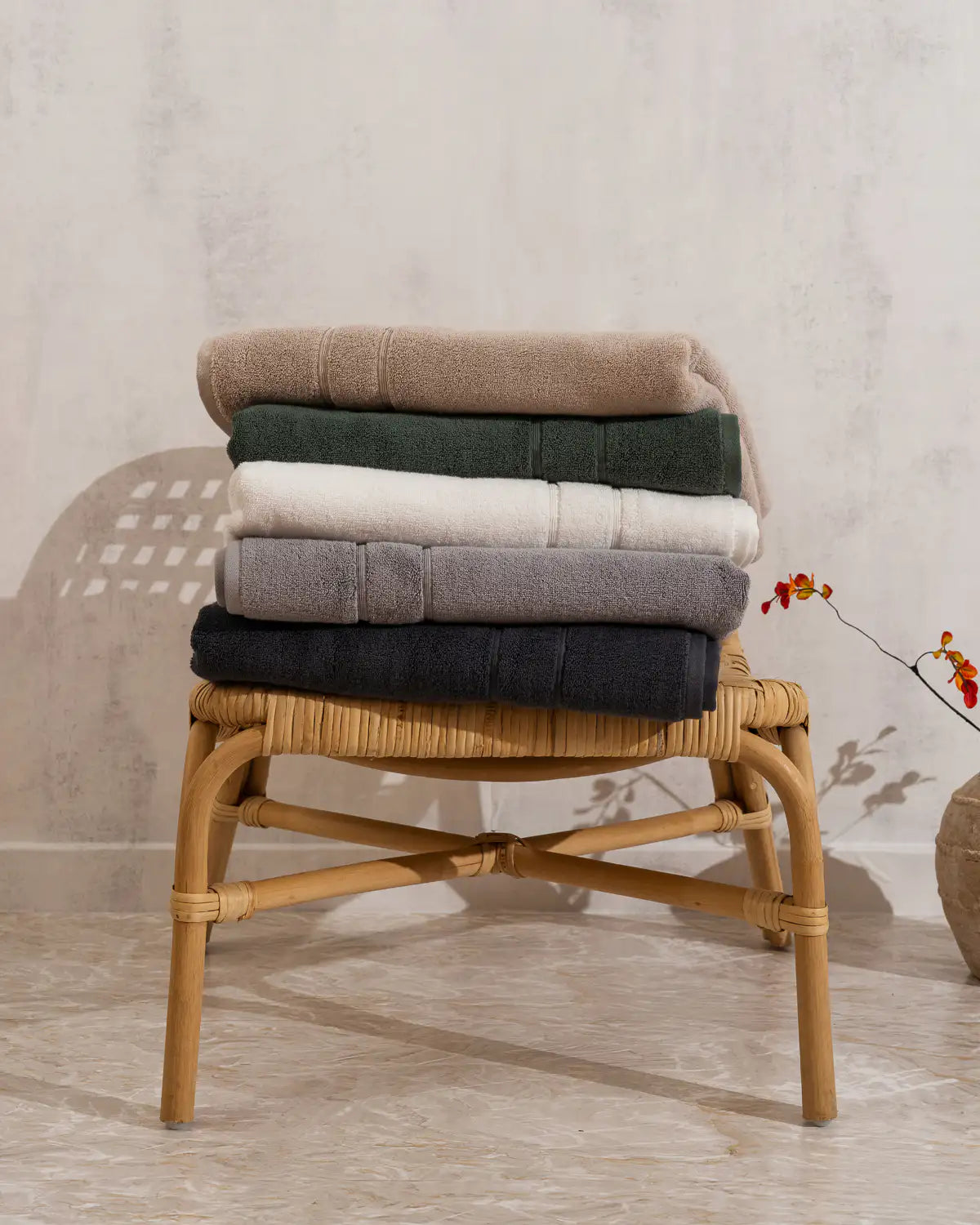 Classic Turkish Cotton Ultra-Dense Bath Towel Duo