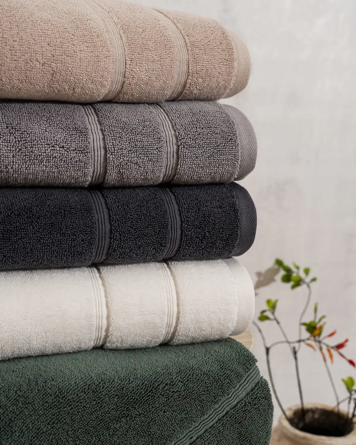 Classic Turkish Cotton Ultra-Dense Hand Towel Duo