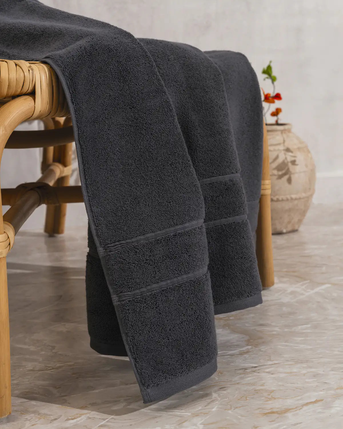 Classic Turkish Cotton Ultra-Dense Bath Sheet Duo