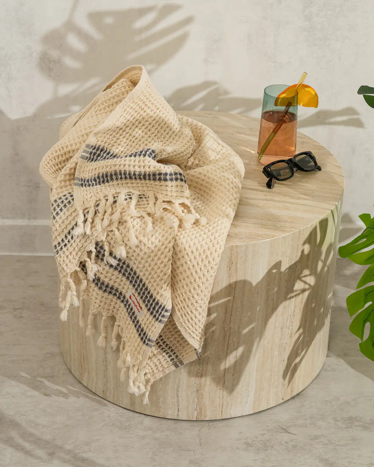 Waffle-Weave Cotton Premium Beach Towel